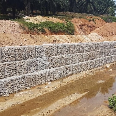 2.2mm - 4.0mm Диаметр проволоки Galfan Gabion с 65% - 80% открытой площадью